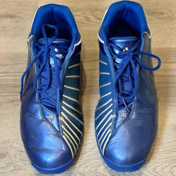 8/10 - Size 12 - Adidas T-Mac 3 Royal Blue Basketball Shoes All Star Game - Picture 3 of 8